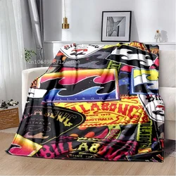 Skate B-Billabong Flannel Blanket Logo Pattern Printed Lightweight Warm Plush Bed Sofa Chair Blanket