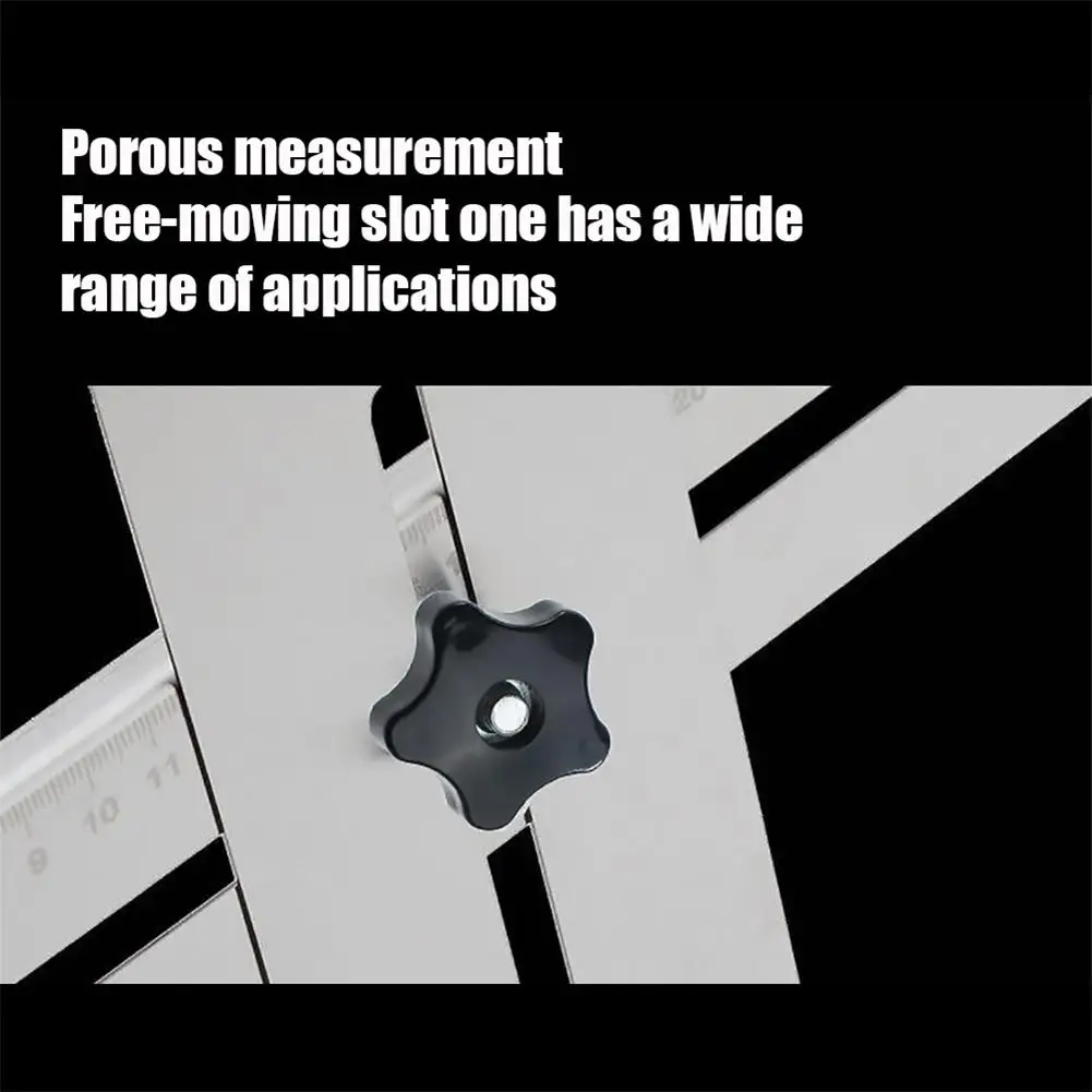 Tile Locator Ruler Multifunctional Stainless Steel Adjustable Punching Measuring Ruler Tile Tools For House Decorated Work