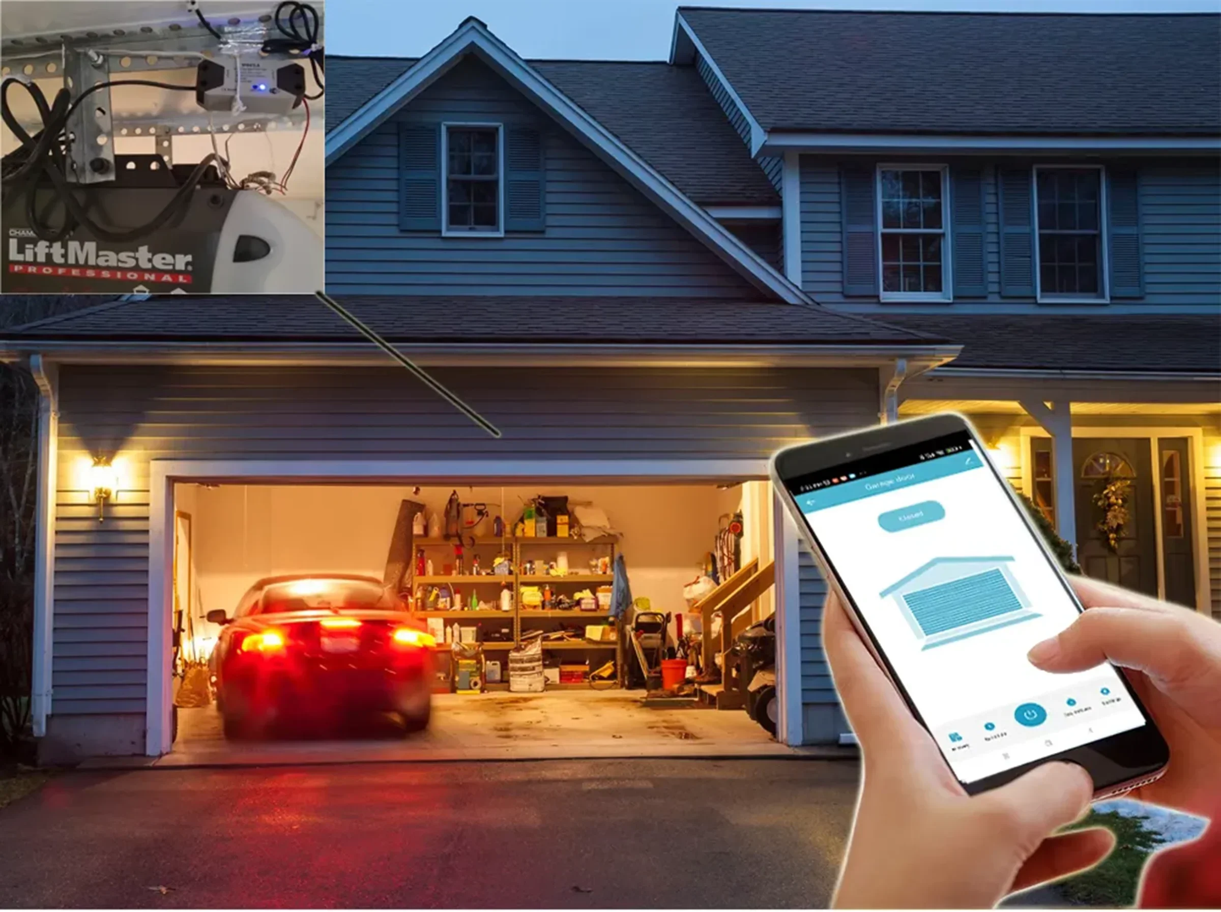 Smart Garage Door Opener Remote Control via Mobile Phone with Tuysmart Smartlife APP One Step Transformation for Smart Home Aut