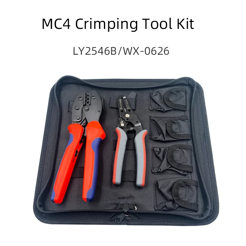 

Solar Panel Conector Crimping Plier Wire Stripper Tool Kits For 2.5/4/6mm2 PV Cable Crimping Tools