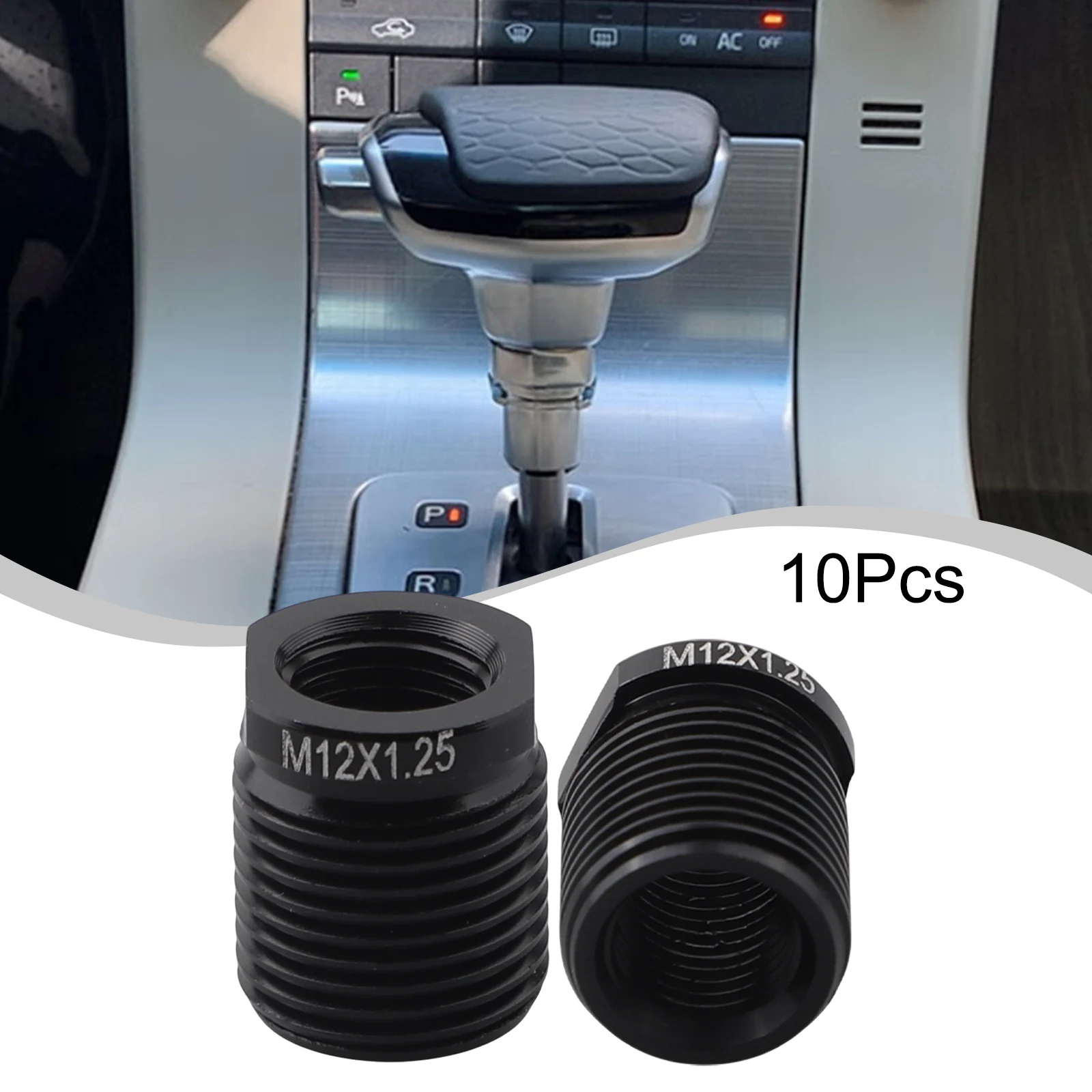 

12*1.25 Thread Adapter Kit Versatile Car Accessories Set Installation Kit Temperature Resistant Design Versatile Fitment Sizes