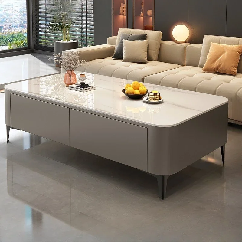 

Coffee table, living room, household, small apartment 2024 new model, light luxury, tea table marble
