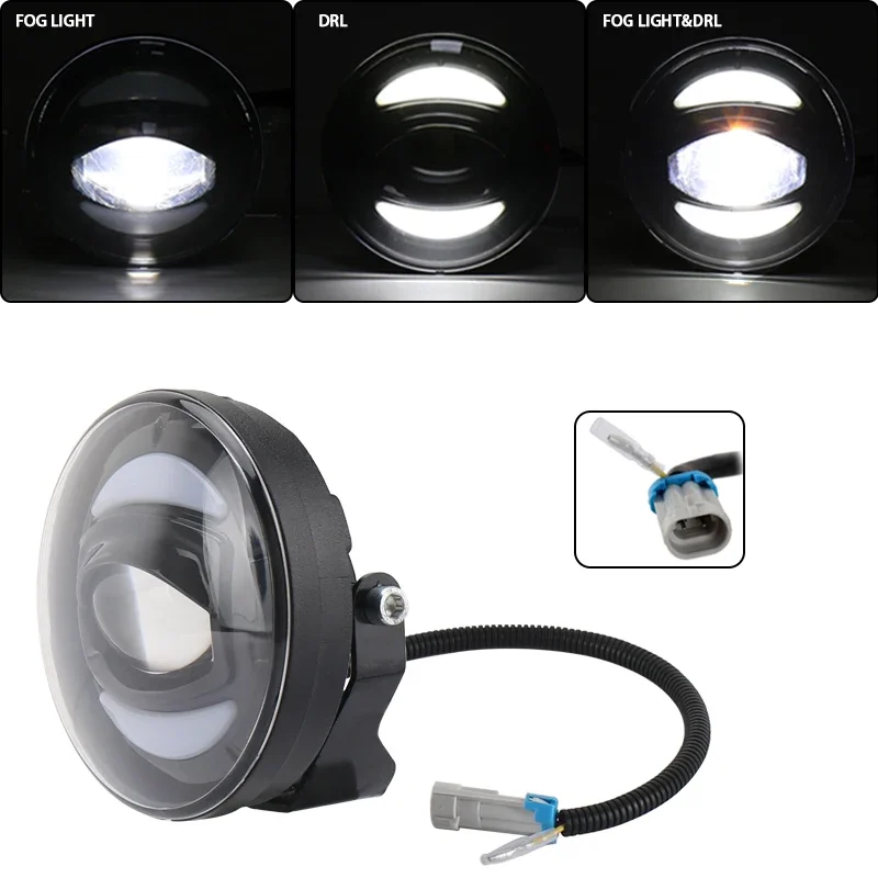 White DRL 12V DC 15W LED Fog Light 1 Pcs Work  Light for Off Road Vehicles or Motorcycles
