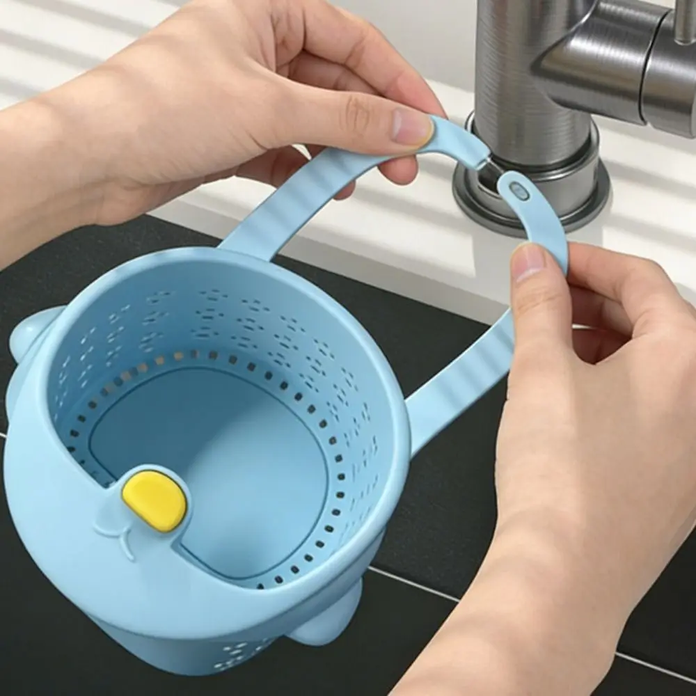Creative Sink Hanging Strainer Basket Punch-free Openable Bottom Cover Food Residue Separator Detachable Self-Cleaning