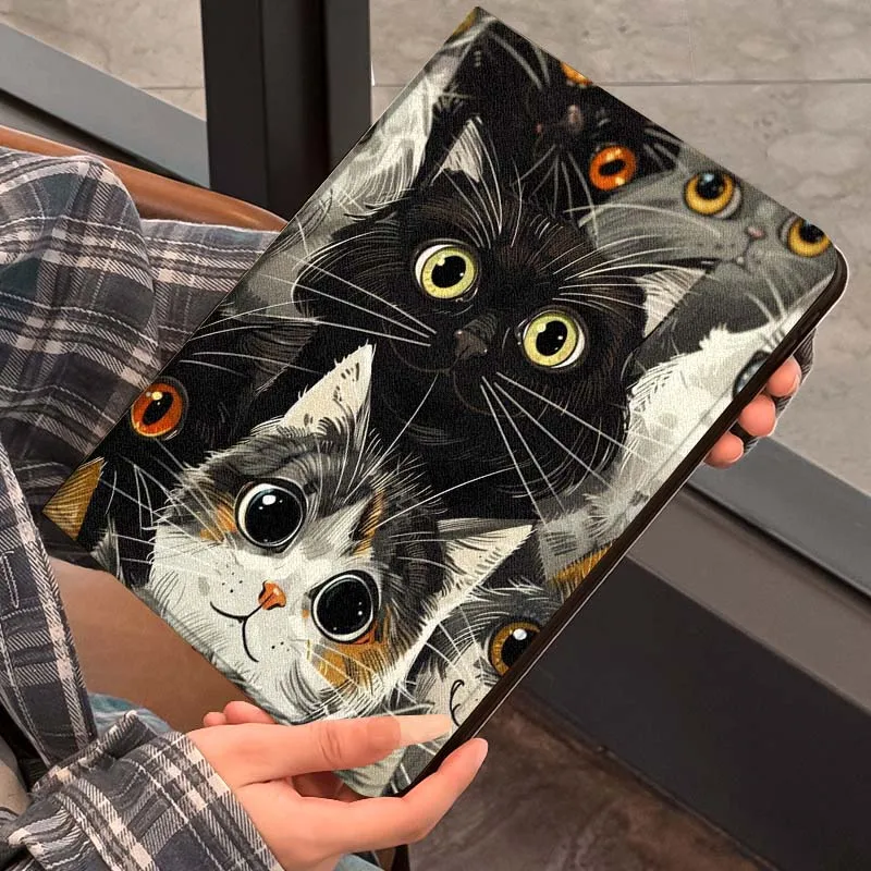 Cute kitten confused For iPad Pro Air Mini 1 2 3 4 5 6 7 7th 8th 9th 10th 11th 10.2 9.7 10.5 10.9 11 12.9 Tablet Case