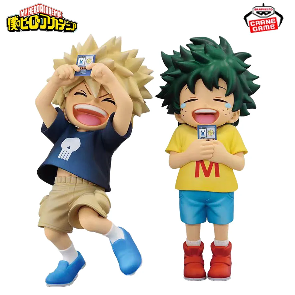 Figura de Anime MHA Bakugo Boku Midoriya Izuku figura de acción lindo modelo de versión Q colección Anime Hero Katsuki Bakugo figura regalos