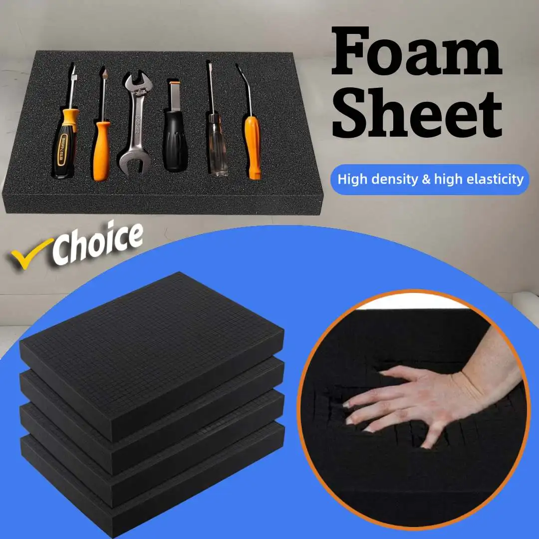 Pick Apart Foam For Toolbox  Shock-Absorbing Sponge Sheet Pre Cutting Foam Insert For Hard Flight Case Tool Organizer