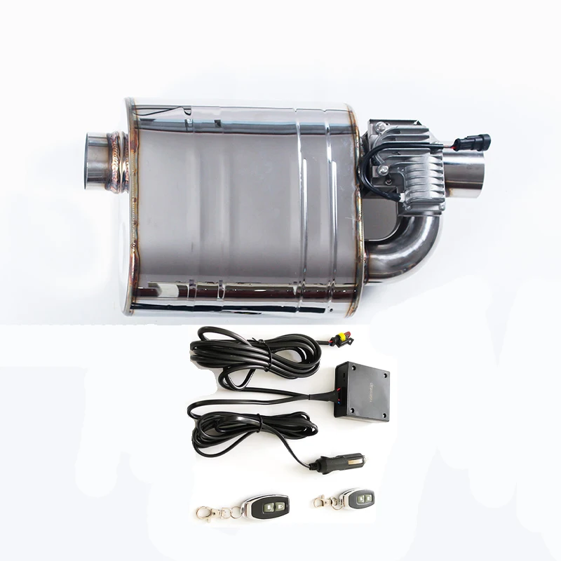 مجموعة كاتم صوت السيارة العالمية مع صمام التحكم في الصوت 12 فولت Pwer التحكم الكهربائي قابل للتعديل تحكم عن بعد النمط الأيسر الأيمن