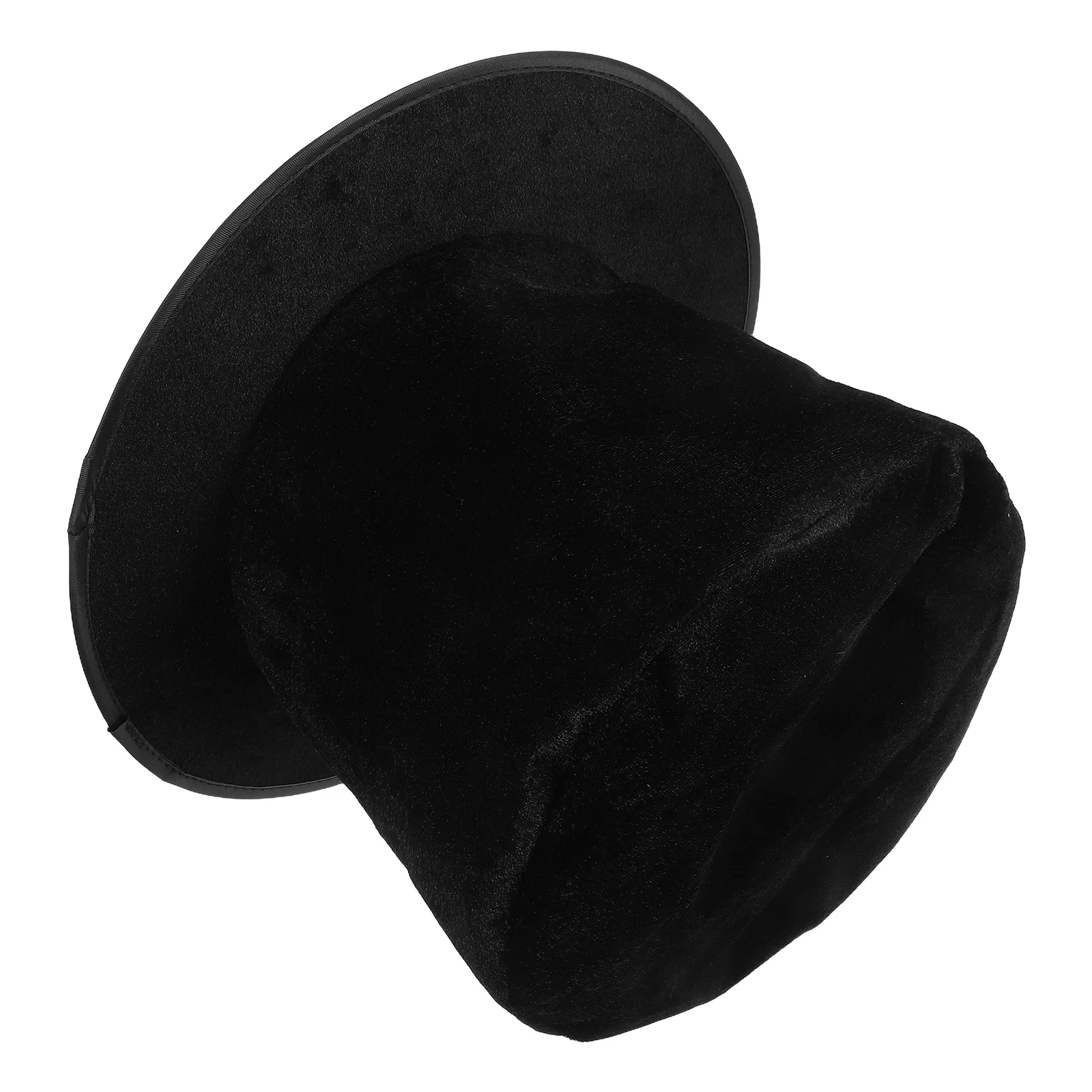 

Elegant Black Wool Top Hat Unisex Classic Wide Brim Flat Crown Costume Accessory For Men Women Formal Events Jazz Performers