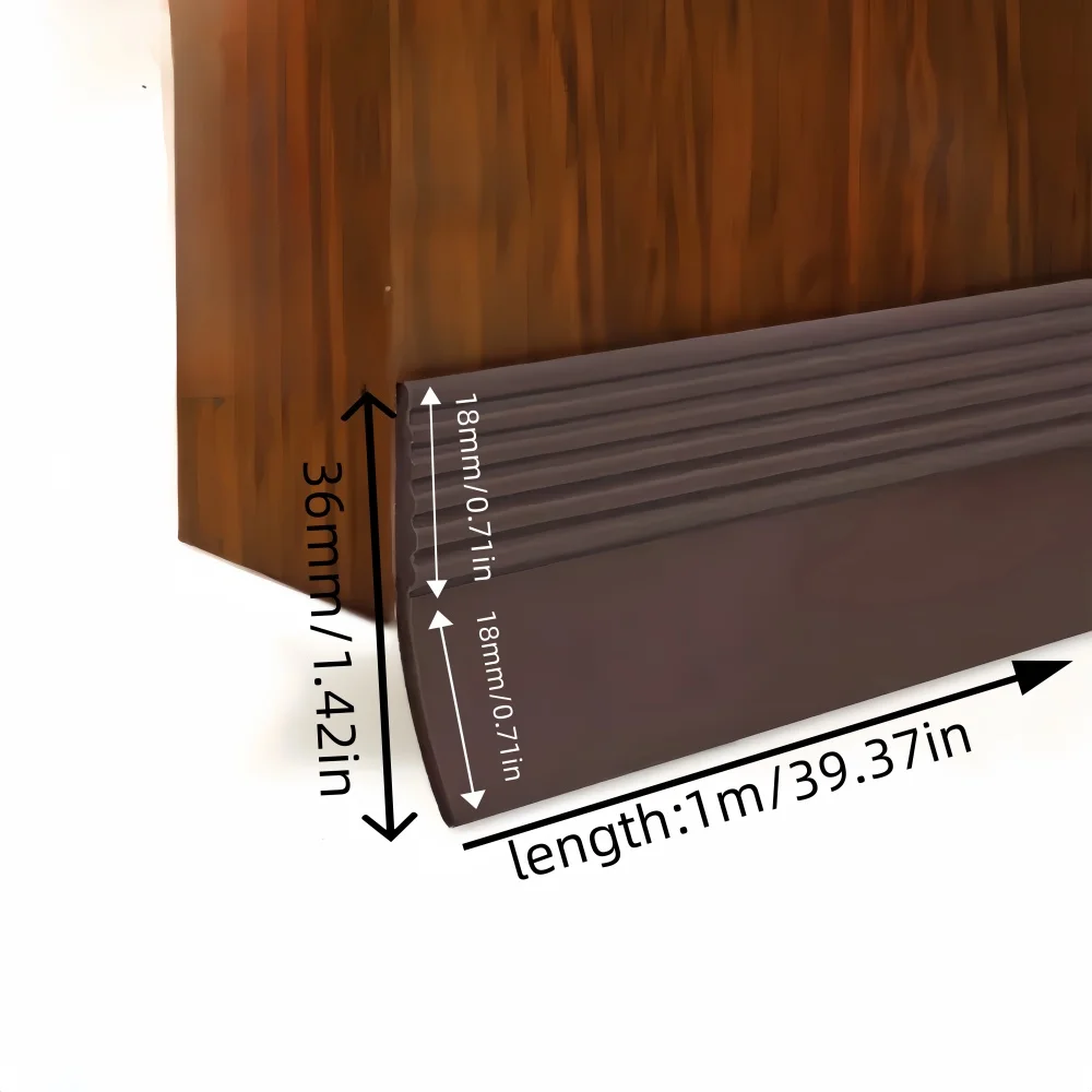 1PC Universal Door Bottom Seal Strip - Self-Adhesive, Windproof, Dustproof, Soundproof - Flexible Weather Stripping 1M