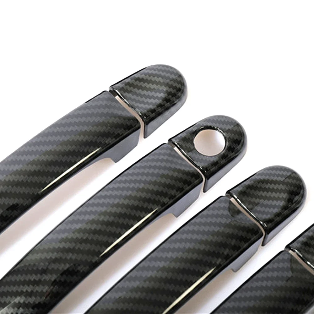 For Volkswagen VW Touran Caddy 2K 2004-2015 Carbon Fiber Color Decoration Refit Chrome Door Handle Cover Trim Protection Sticker