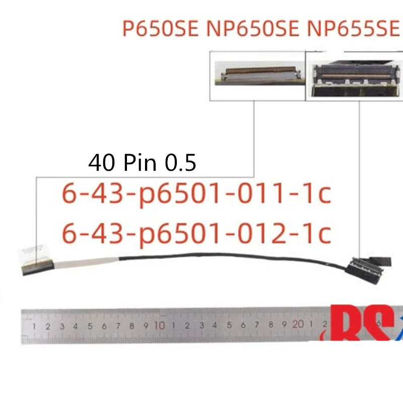 LCD Display Flex Cable For CLEVO P650SE NP650SE NP655SE 6-43-p6501-011-1c 012 4K 40 Pin 0.5