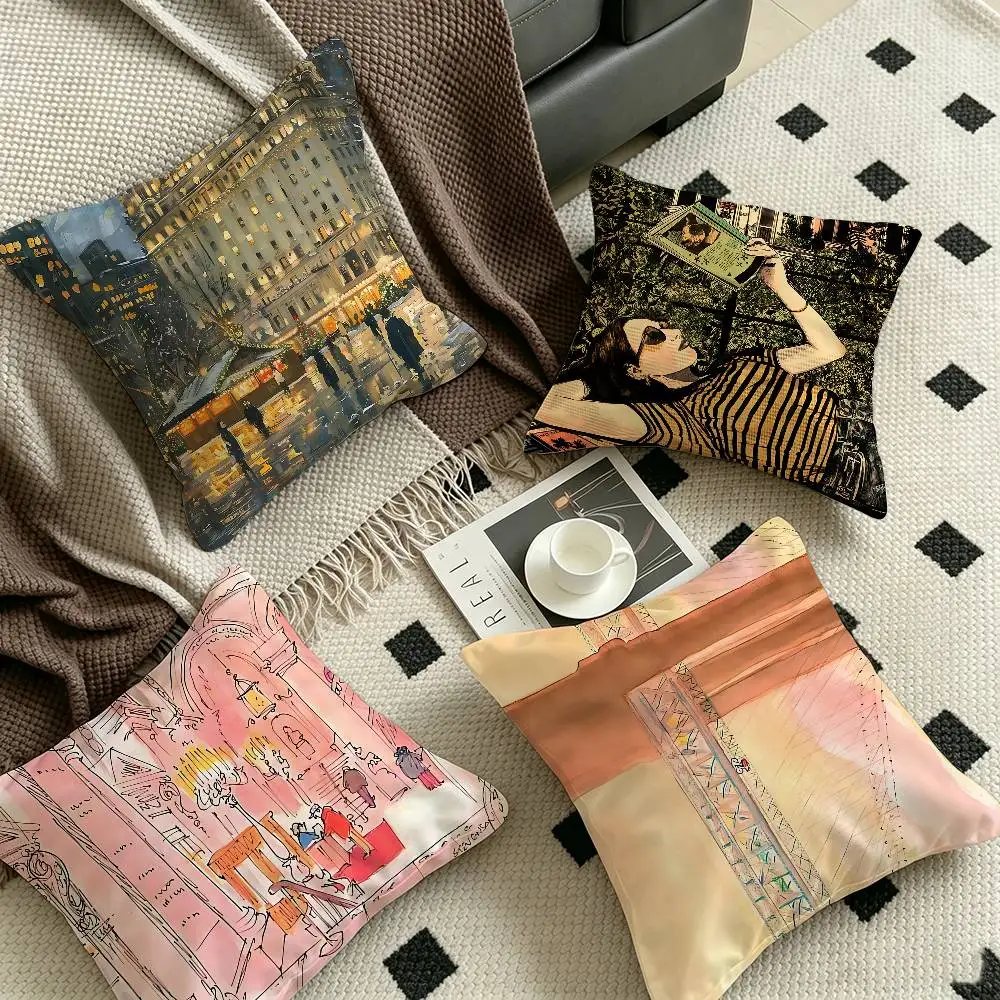 The-New-Yorker Magazine Cushion Cover Pillow Cover Decor Pillowcase Printed Cushion Case for Couch