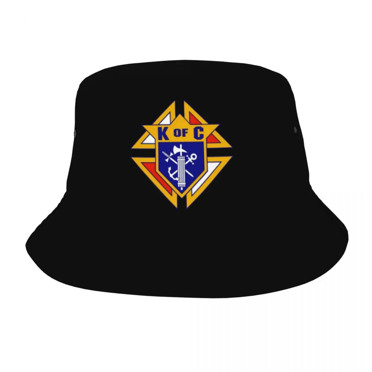 Custom Knights Of Columbus Bucket Hats Women Men Outdoor Sun Summer Fisherman Cap