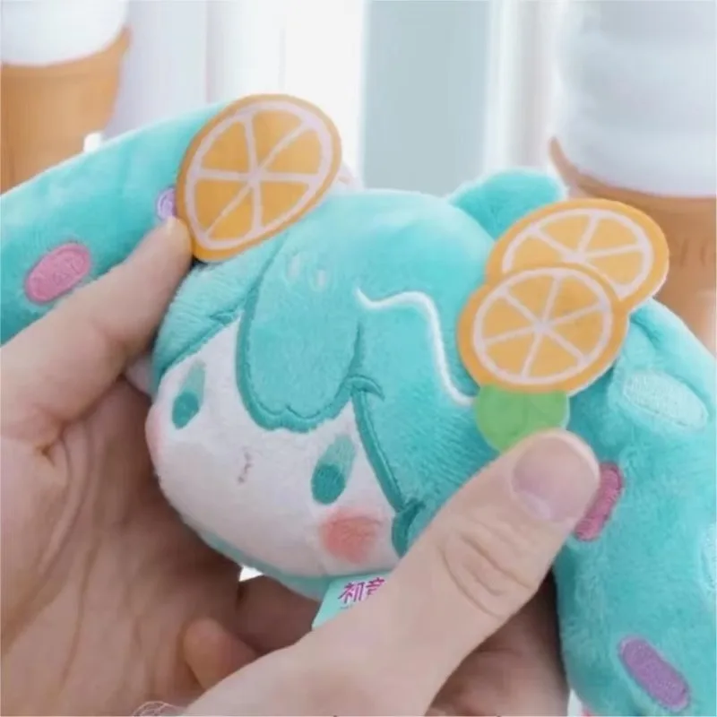 Kawaii Hatsune Miku Plush Pendant Anime Lovely Girl Miku Fashion Pendant Both Shoulders Knapsack Wearing A Hat U-shaped Pillow