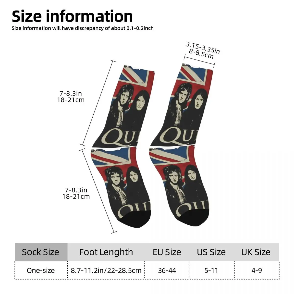 Freddies Mercurys Stockings Women Men Queens Socks Breathable Casual Socks Autumn Cycling Anti Skid Graphic Socks Gift Idea