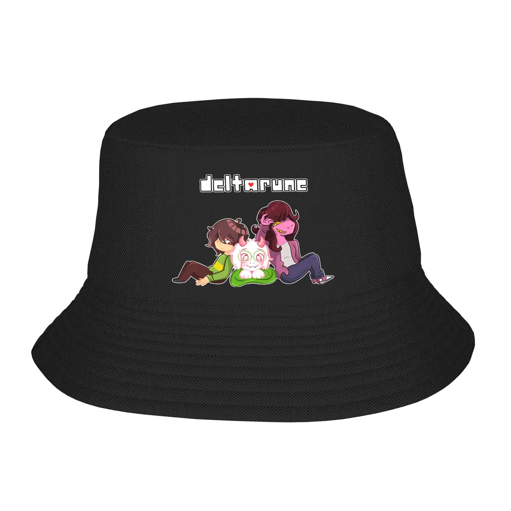 Vocation Getaway Headwear DELTARUNE FUN GANG  Stuff Bucket Hat Unique Design Men Women Sun Hat  Bob Hat Fisherman Hats Outdoor