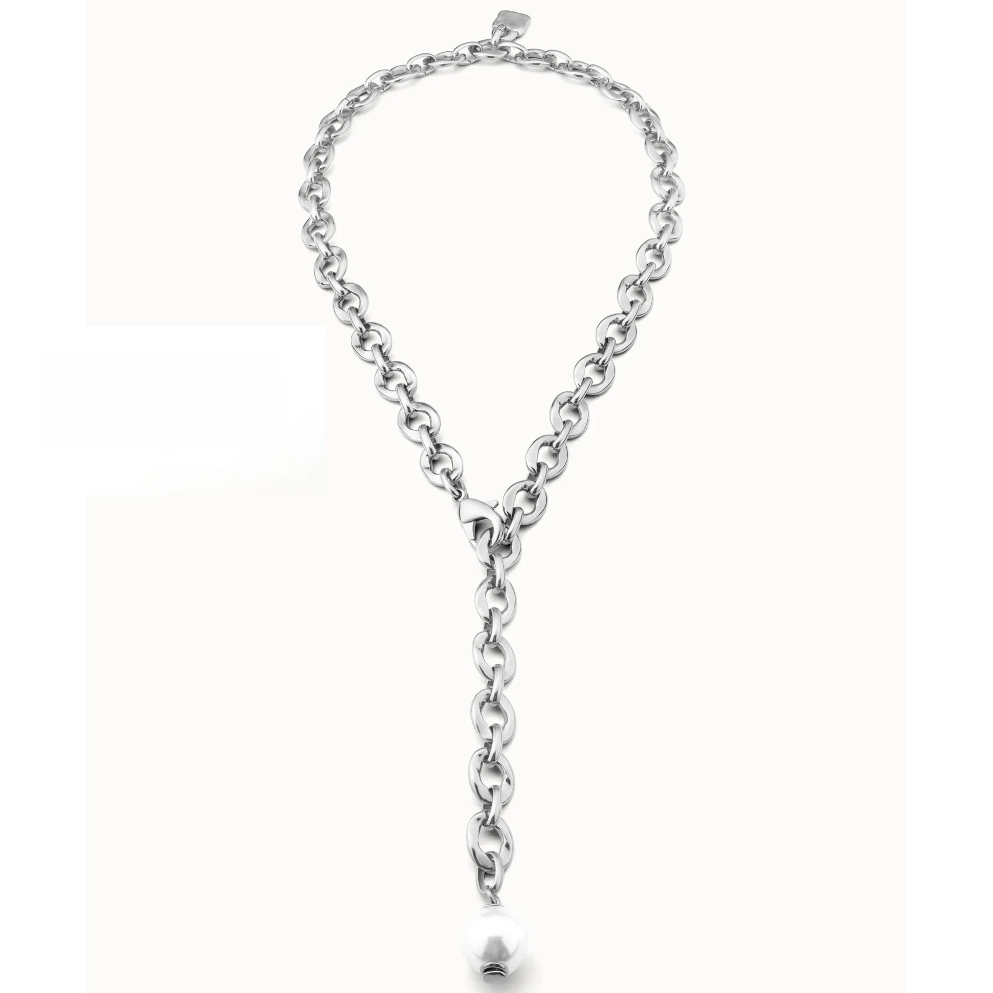 

2025 Autumn French Elegant High Quality Gold Silver Chain Pearl Necklace Women's Accessories Romantic Gift