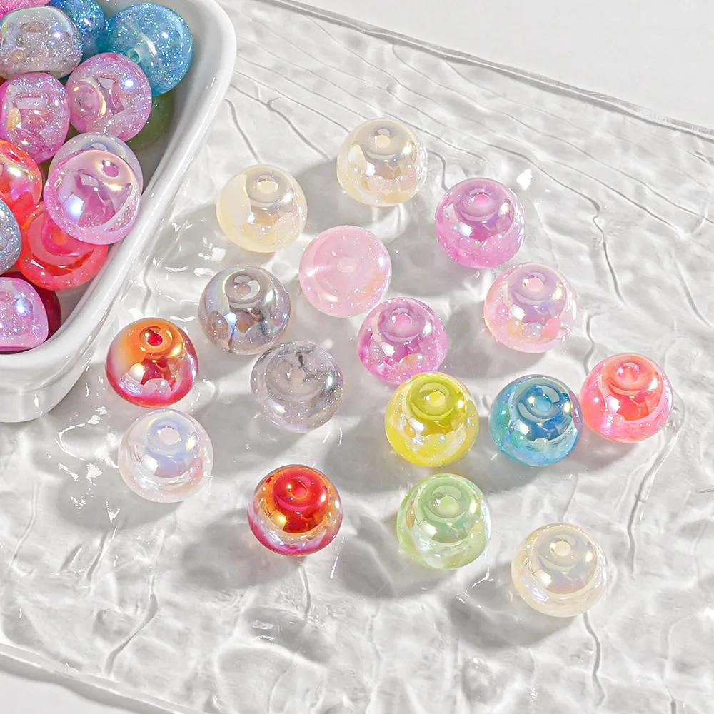 

DIY ювелирные изделия AB блестящие цвета фрукты в форме яблока свободные акриловые пластиковые бусины подходят для девочек браслет ожерелье 9*11 мм 90 шт.