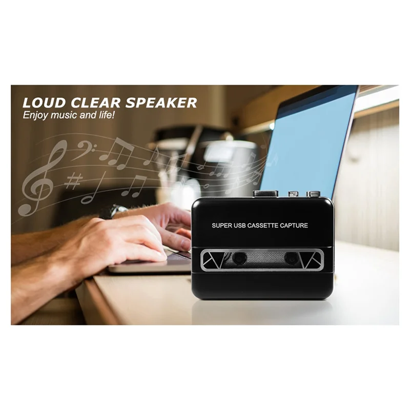 AA60-Super USB-Kassetten-zu-MP3-Capture-Konverter, USB-Kassettenband zu PC, Audio, Musik-Player, CD-Upgrade