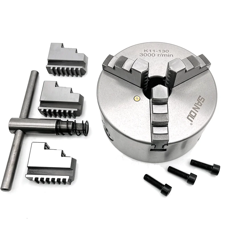 Spannfutter 130mm Metall drehmaschine Sanou Marke 3 Backen selbst zentrieren des Spannfutter K11-130 manuelles Scroll futter