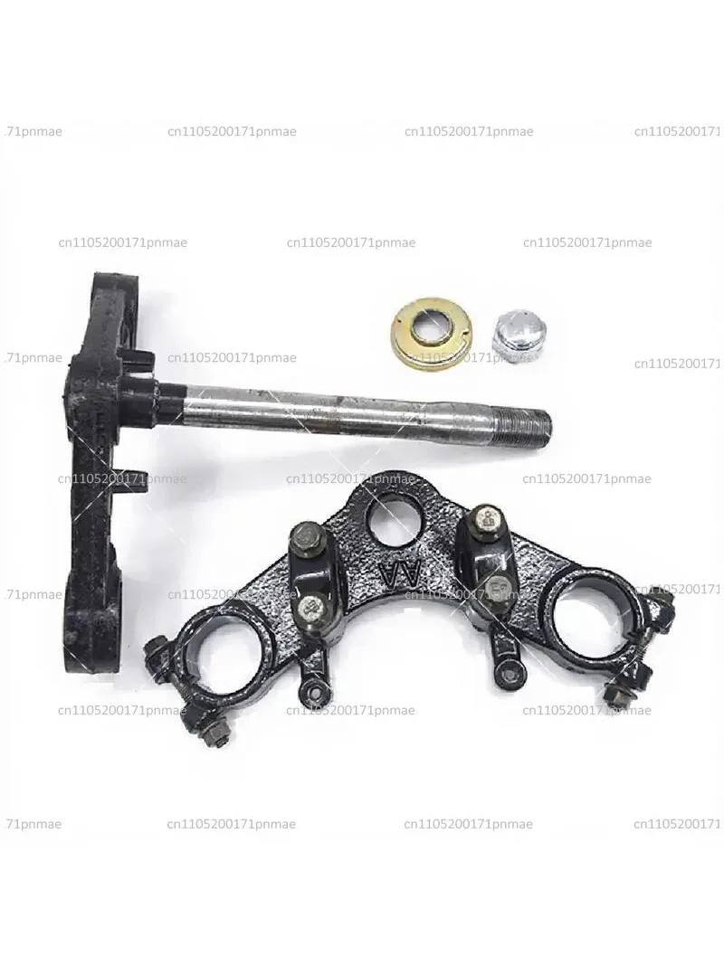 Motorcycle Fork Triple Tree Clamp Kit Upper Lower Steering Stem for Shock Absorbing Fork Column