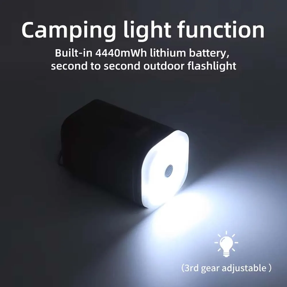 Outdoor-Camping-Aufblaspumpe mit integrierter Beleuchtungsfunktion, tragbar und multifunktional für aufblasbare Schlafmatten – Detail 6