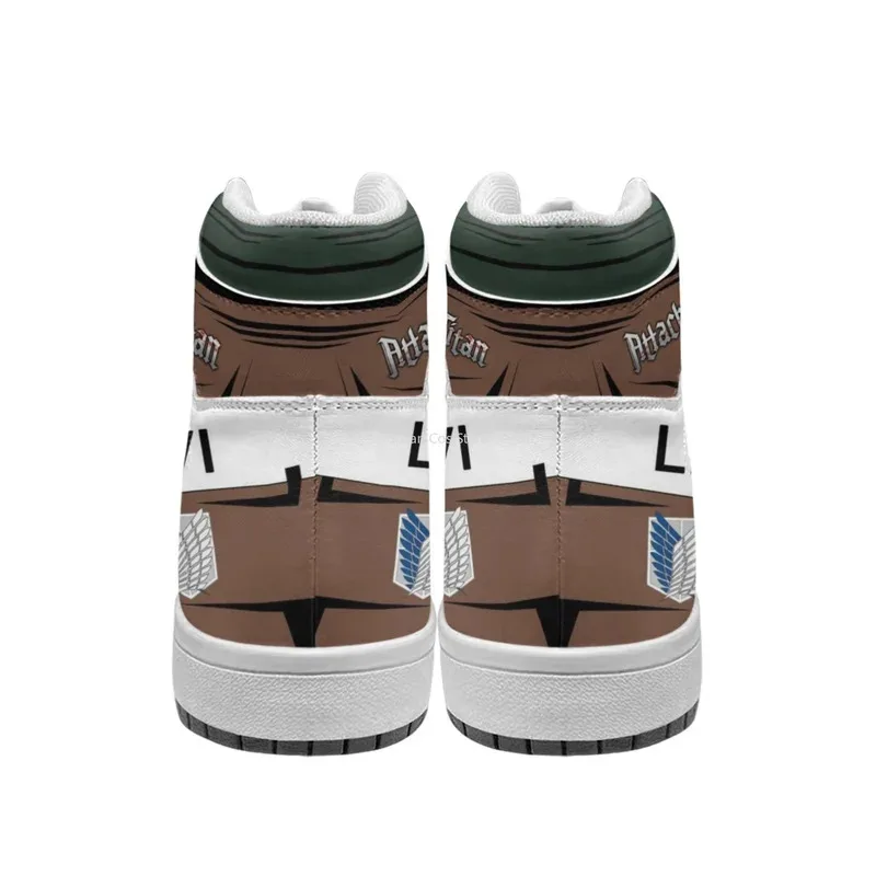 Captain Anime Levi Ackerman shoes Survey Corps Customized high-tops sneakers version hero comic style Cosplay Pure Titans jd;2