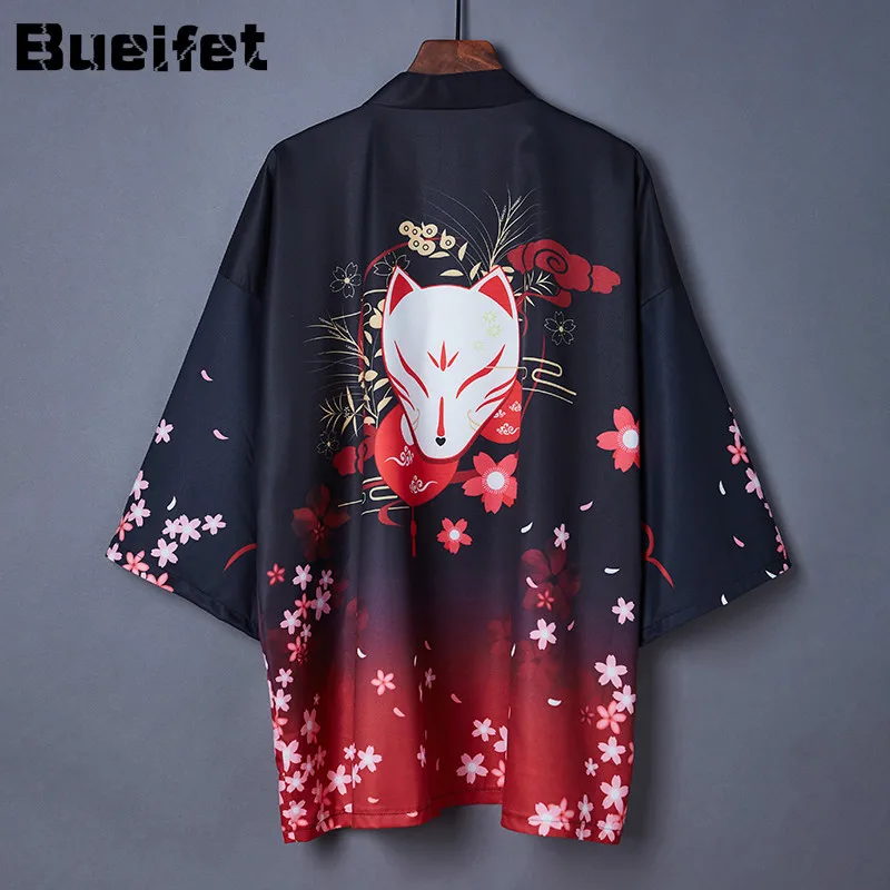 kimono mujer Japanese Kimono Cardigan Summer Beach Sunscreen Loose Kimono Mens Shirt Yukata Haori Retro Women Asian кимоно