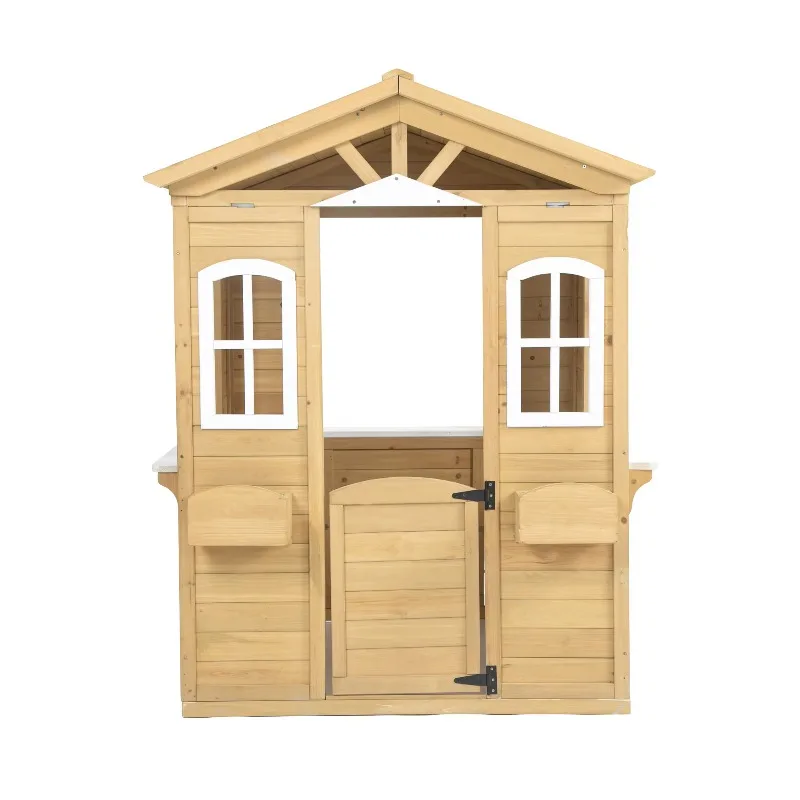 Modern Classic Solid Wood Play - Kids Outdoor Wooden Playhouse recension och pris