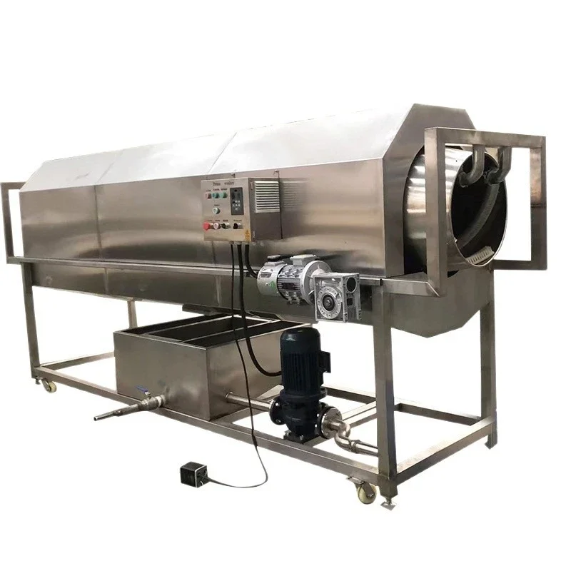 Fruit, vegetable and pepper automatic roller single slot high-power cleaning machine equipment