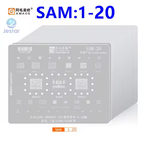 BGA Reballing Stencil For Samsung Note S8-24 S23 S22 S24 A520 A310/C710/J610 J2/J4 A60-A90 /A10S/A920F/A10-70 A156U A53 A54 A536