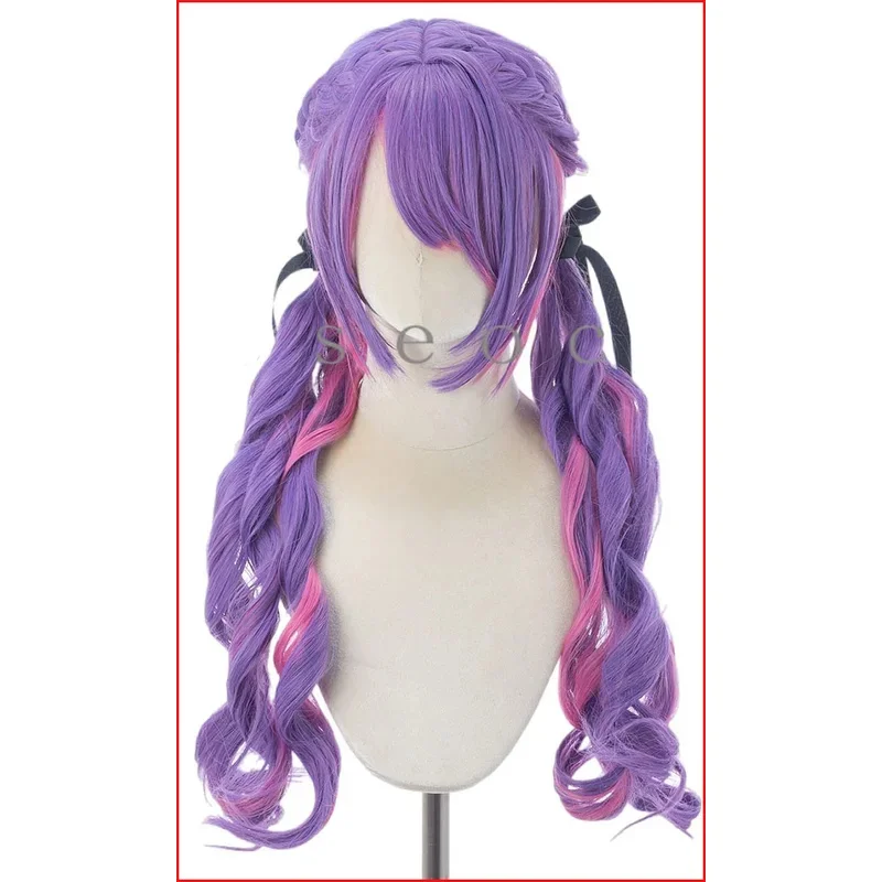 Anime Virtual YouTuber Tokoyami Towa Cosplay disfraz peluca suéter tejido chaqueta JK uniforme mujer encantador traje de Halloween