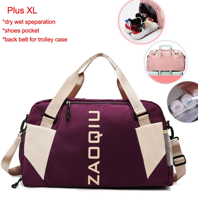 Dry Wet Gym Bag Women Yoga Sports Handbags Travel Fitness Training Shoulder Crossbody Bags Shoes Storage Pocket Luggage Handbag