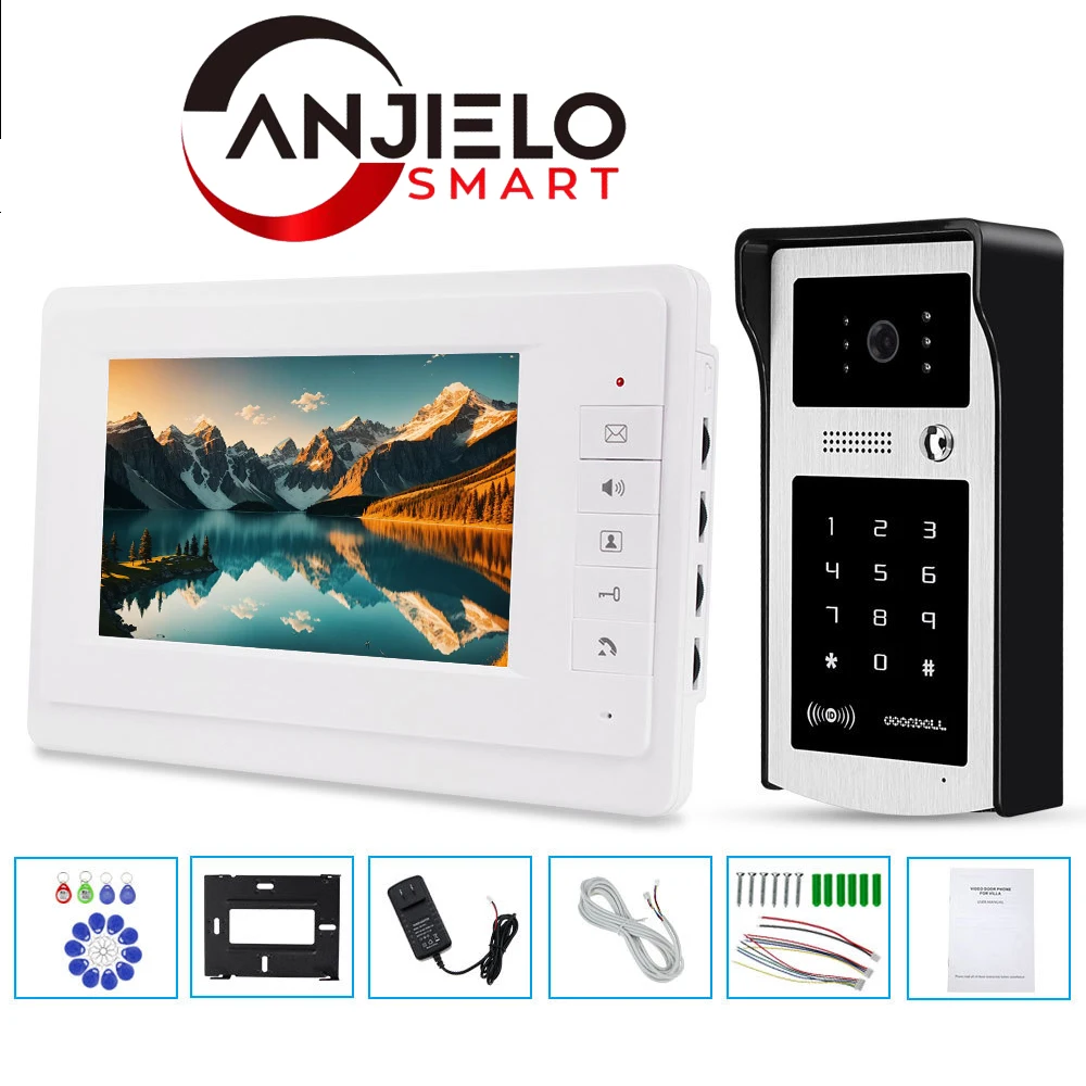 Anjielo graffiti WiFi mobile detection mobile phone remotely unlocks the digital HD visual intercom door.