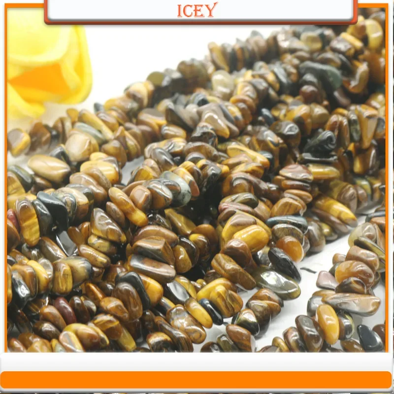 10pcs Tiger Eye Stone Crystal Broken Stone Shaped Colored Stone Broken Crystal Gemstone Scattered Bead Irregular Polishing