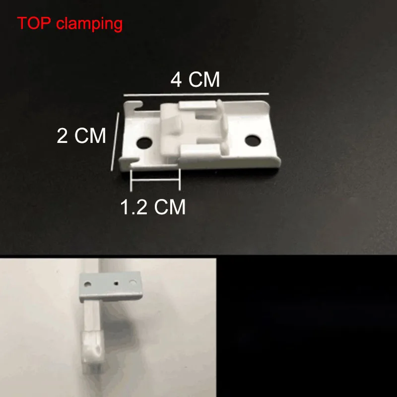 10pcs Ceiling Top Clamping Side Mounted Curtain Track Rail Accessories Windows Plastic Home Window Decor Curtain Accessory C1
