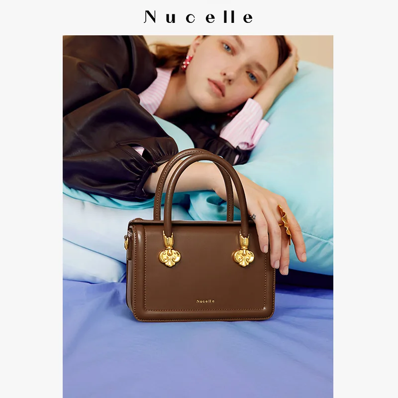 NUCLEEL Women\'s messenger bag 2022 new autumn and winter vintage handbag small design shoulder bag