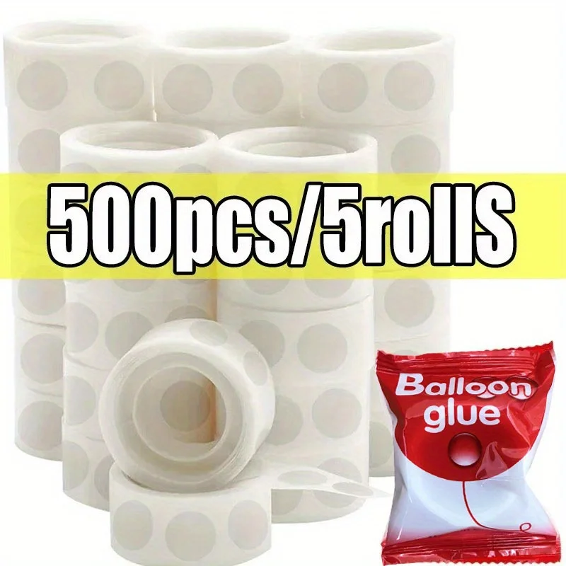 1roll/5roll Double Sided Clear Sticky Point Tape Balloon Glue Dot Adhesive Birthday Wedding Party Balloons Glue Sticker Photoes