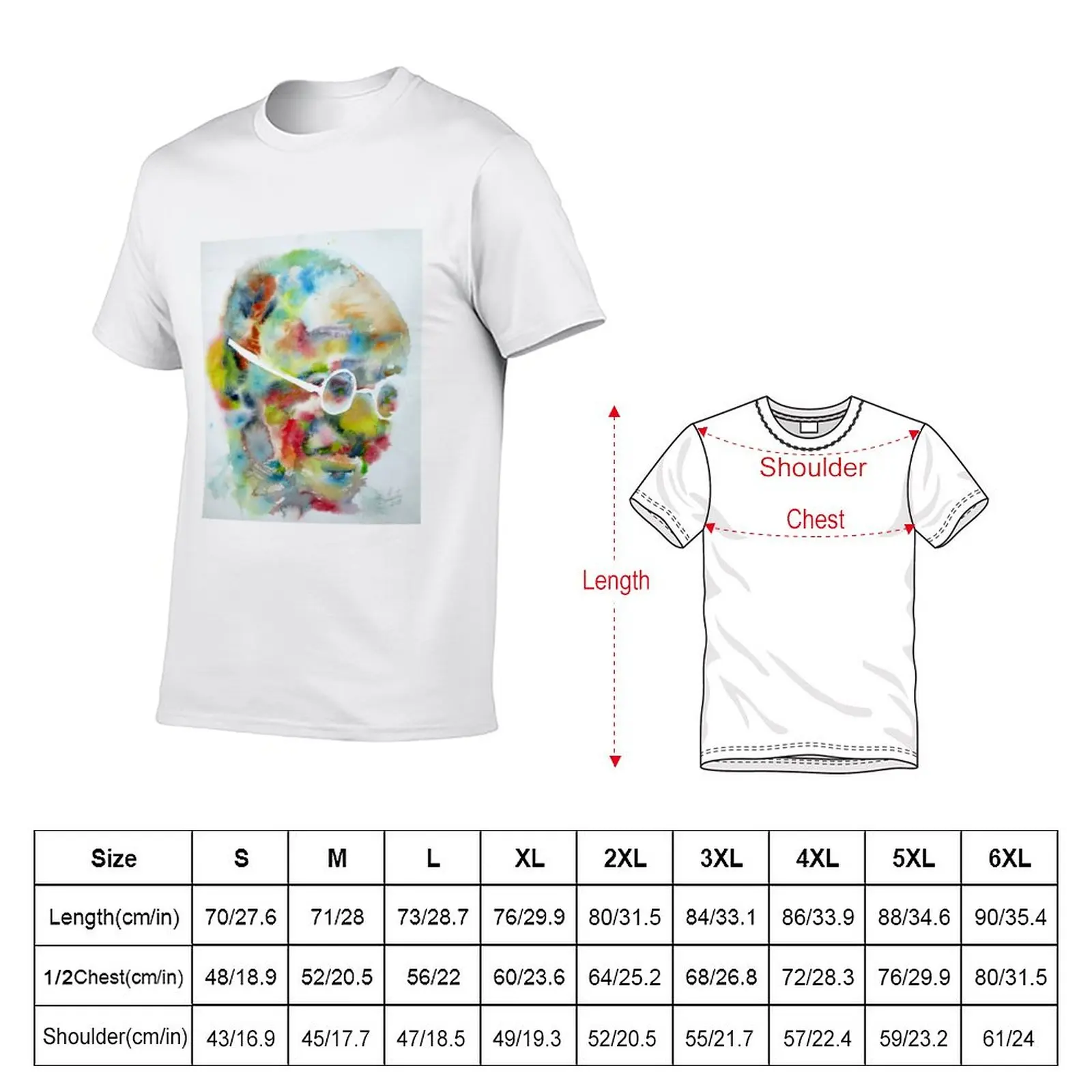 MAHATMA GANDHI - watercolor portrait T-Shirt aesthetic clothes custom t shirts shirts graphic tees designer t shirt men