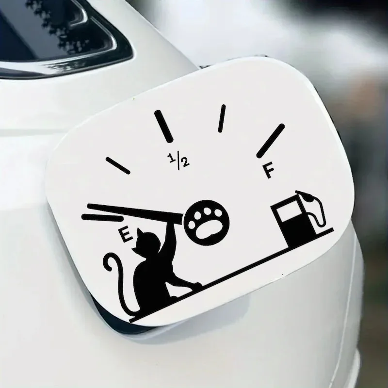 

Car Vinyl Decal Cute Cat Full Gas Gauge Sticker Waterproof Removable for Car Motorcycle Auto Body Decoration