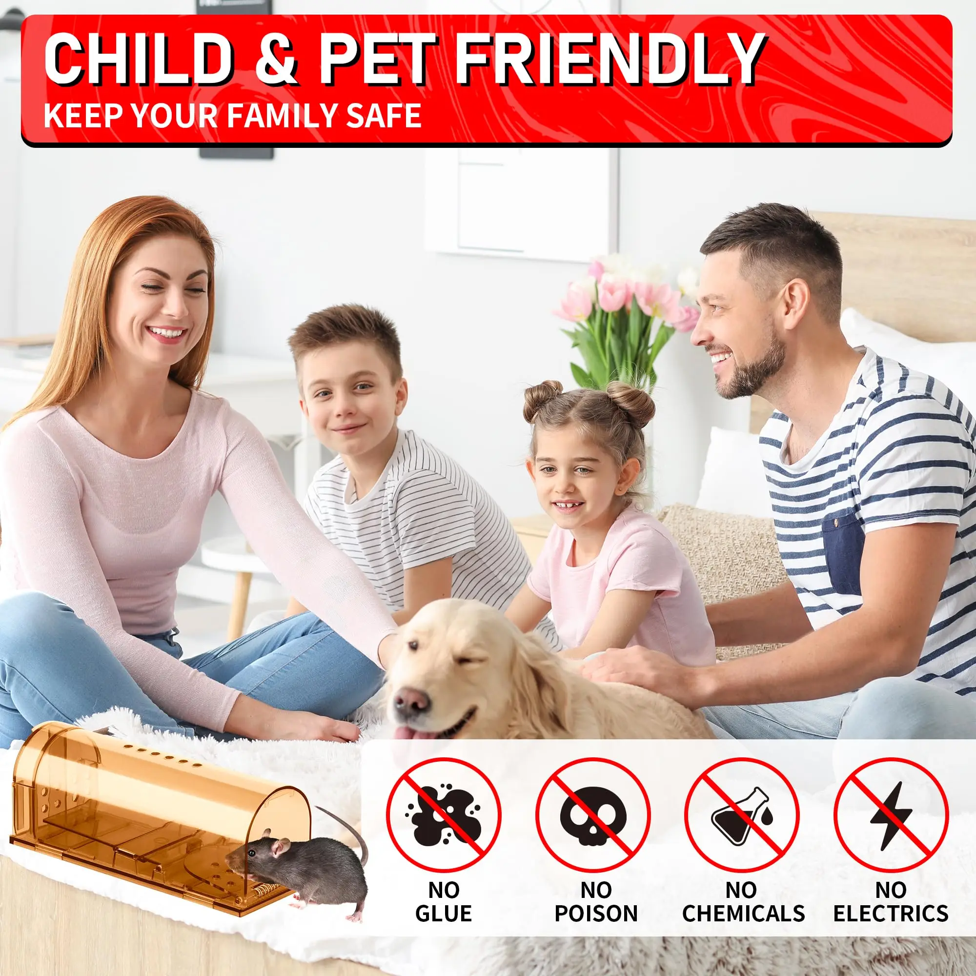 قطعة واحدة من مصائد الماوس - مصيدة صغيرة للاستخدام الداخلي/الخارجي، مصيدة ماوس حية للالتقاط والإطلاق مثالية بدون قتل مصائد الماوس للقوارض #5