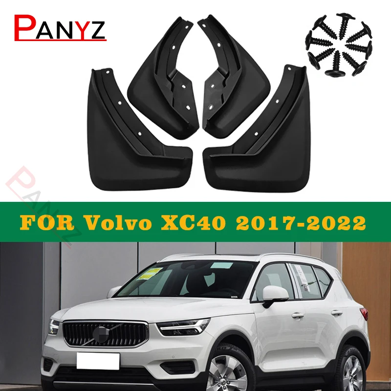 FOR Volvo XC40 2017-2022 Mudguard Fender Mud Flap Guards Splash Mudflaps Car Accessories Auto Styline Front Rear 4pcs Mudguards