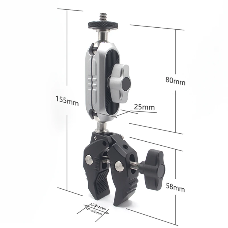 High Quality 1/4 Camera Bike Bicycle Handlebar Clamp Bracket Tripod Mount Screw Clip Tripods for Gopro Hero 11 10 DJI