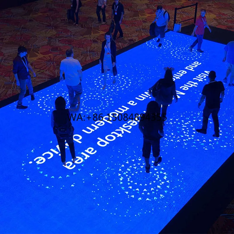 High Quality IP67 Waterproof LED Dance Floor Panels Interactive Tile Screen for Shopping Mall Wayfinding Education High
