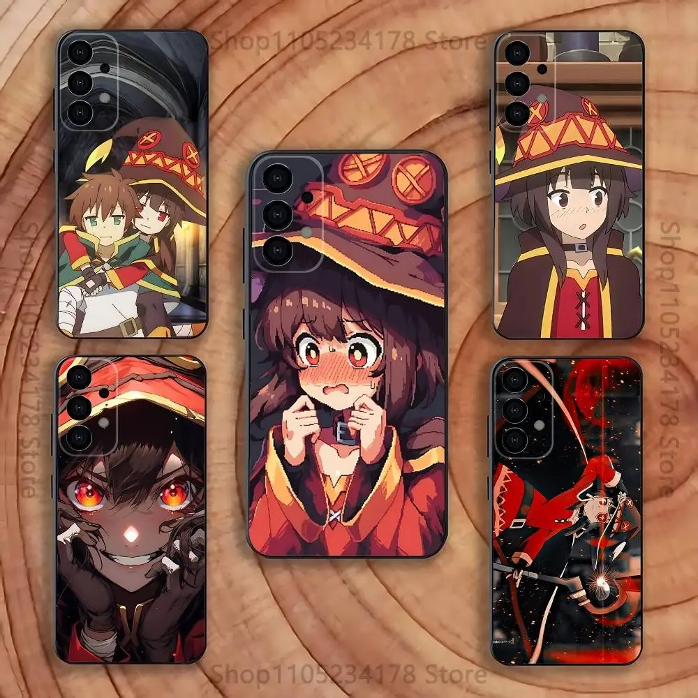 

Phone Case for Samsung S24 S22 S25 Ultra S9 S20 FE S23 Plus S10 S21 M-Megumin K-KonoSuba Anime Shockproof Funda Cover
