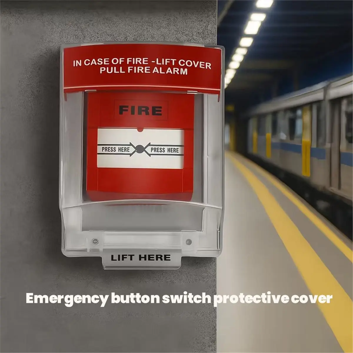 plplp Fire Alarm Cover Pull Station Cover Protective Guard for Manual Call Points, IP67 Waterproof Wall Mounted Safety Case