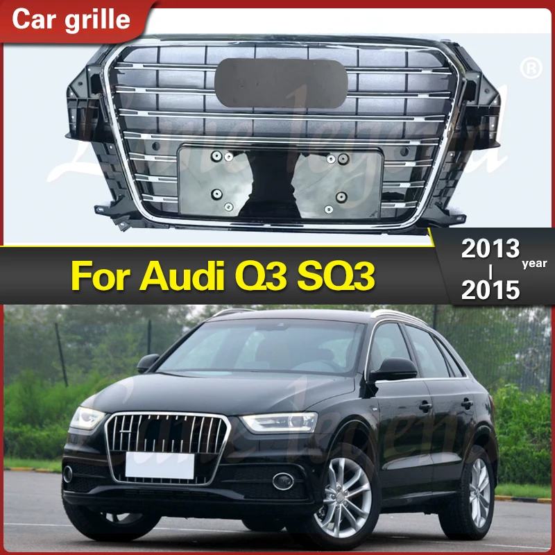 

Racing Grills For Audi Q3 2013 2014 2015 Grille Body Modeling High Quality ABS Car Bumper Modificatio Accessories for SQ3 Style