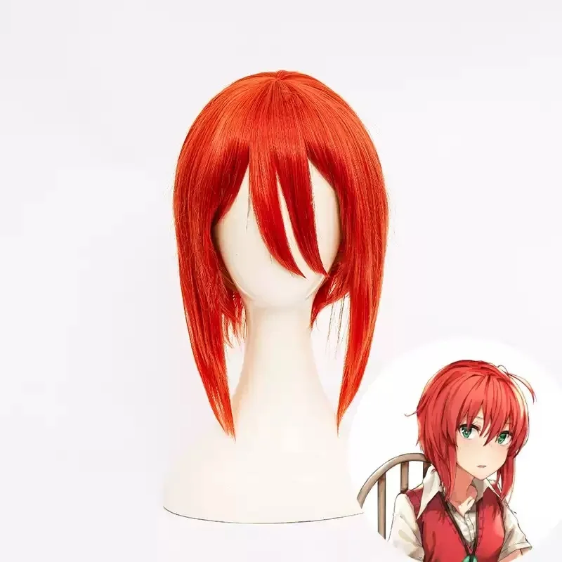 Two Types Mahoutsukai no Yome Chise Hatori Cosplay Wig The Ancient Magus' Bridal Short Red Heat Resistant Cosplay Costume Wig