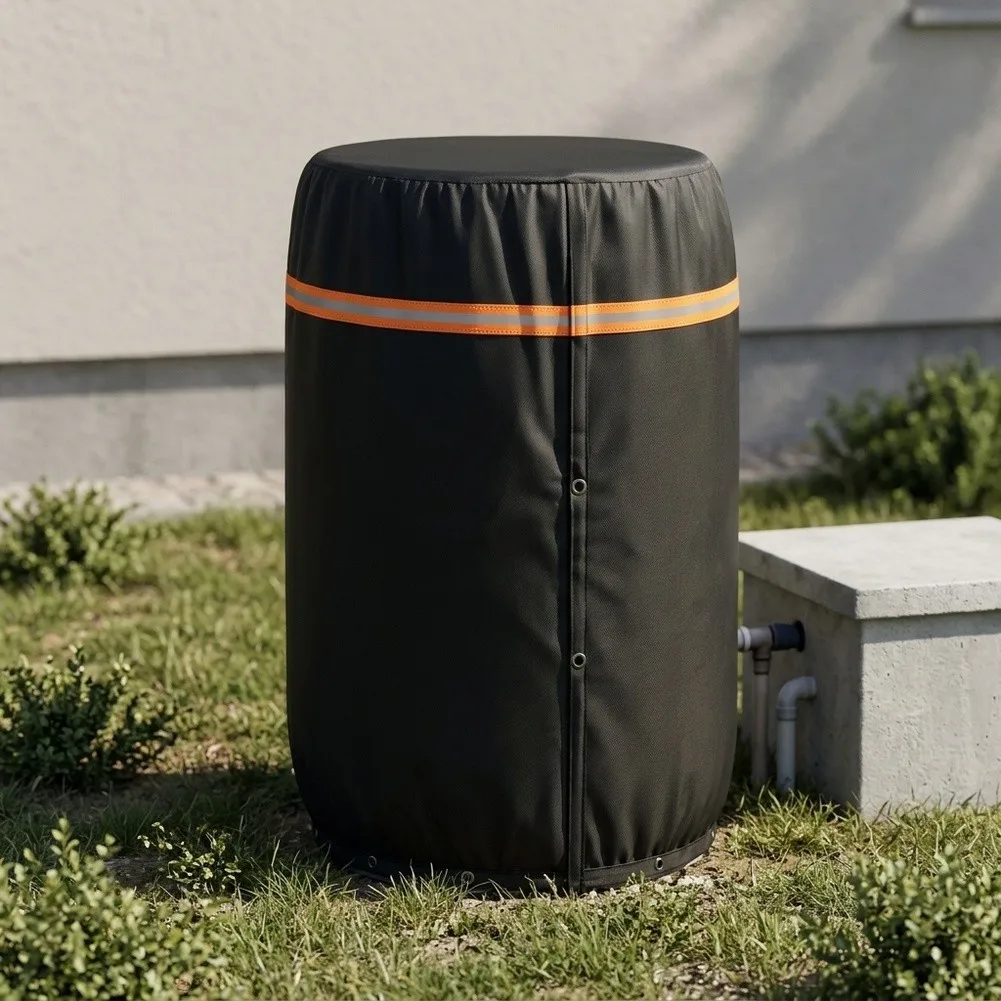 Waterproof Outdoor Air Compressor Cover 61x81cm Black Dust Cover for Pressure Tank Weather Resistant Insulated